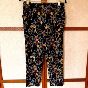 Counterparts Black Stretch Chain Print Equine Theme Ankle Pants - 6P